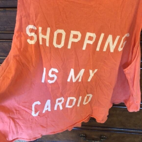 WILD Fox light orange tank top with cute saying - Picture 2 of 8